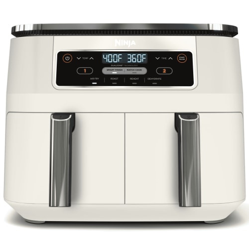 Ninja Foodi® 4 in 1, 8 qt. 2-Basket Air Fryer with DualZone Technology, Air Fry, Roast & More, Bone, DZ100WMWH