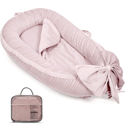 EAQ Baby Lounger Cover, Portable Baby Nest Cover Breathable & Soft, Newborn Essentials for Baby 0-18 Months