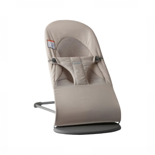 BabyBjorn Bouncer Balance Soft, Dark Gray Frame, Sand Gray TriFabric