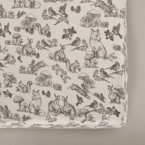 Oilo Studio – Organic Woodland Jersey Fitted Crib Sheet, Ultra-Soft & Breathable, Snug Fit for Standard Cribs & Toddler Beds | Wayfair