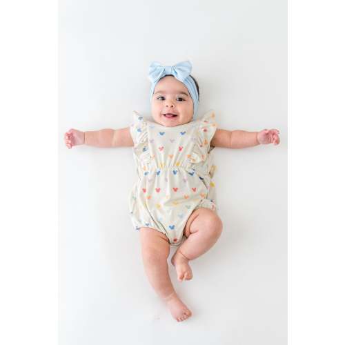 Bubble Romper in Pastel Mickey Mouse
