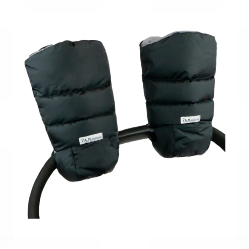 7 A.M. Enfant WarmMuffs, Black Plush