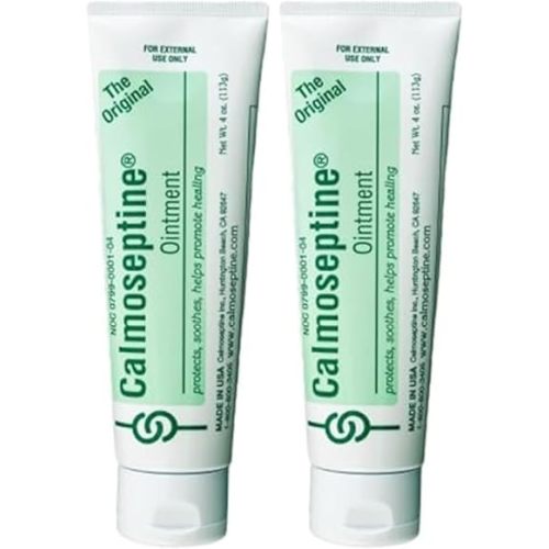 Calmoseptine Ointment for Skin irritations,Diaper Rash,Heat Rash,Insect Bites,and as a Moisture Barrier for Conditions Involving Broken Skin or rashes,(Pack of 2)