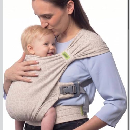 Boba Bliss Pre-Wrapped Baby Wrap Carrier, Newborn Sling, Gray