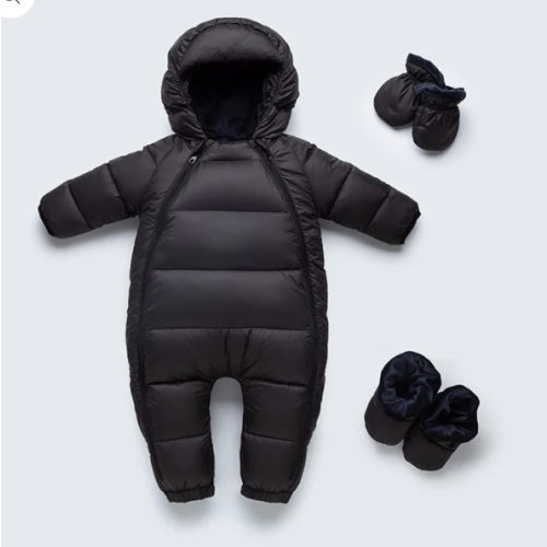 Baby Down Snowsuit - Newborn Winter Puffer Jumpsuit Hooded Bunting – Baby Sleep Better