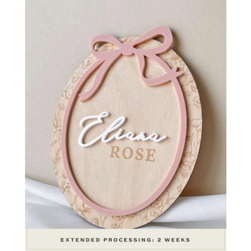 Baby Announcement Sign Newborn Name Sign Hospital Baby Name Announcement Sign Hospital Name Sign Personalized Baby Gift Nursery Name Sign