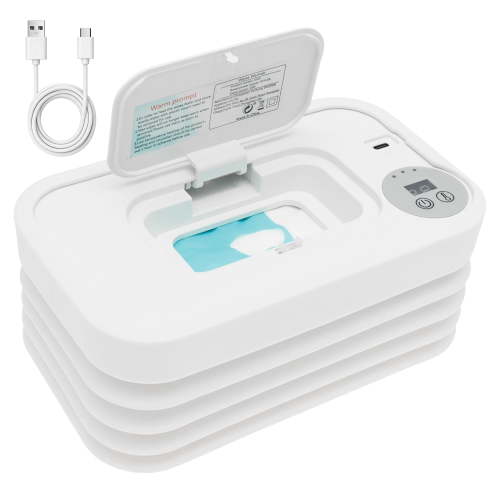 Baby Wipe Warmer Large Capacity Wipes Dispenser, Fast and Even Heating 3 Modes of Temperature Heating Control, Diaper Wipe Warmer with Night Light