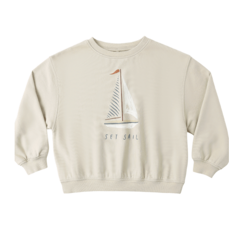 Rylee + Cru Oversized Sweatshirt in Set Sail 6/12M