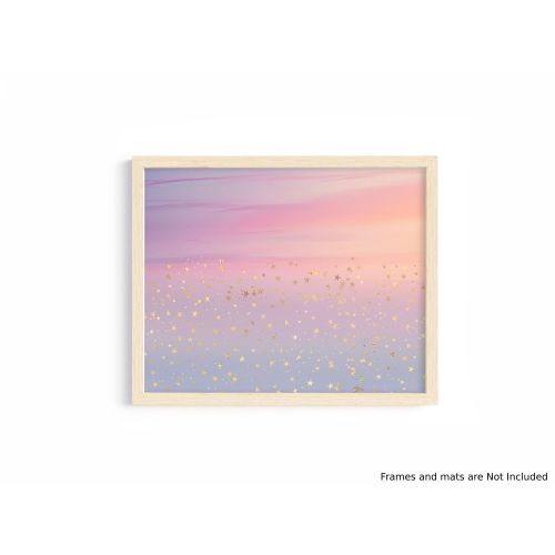Starry Sky Girl's Room Art: Celestial Nursery Decor Print
