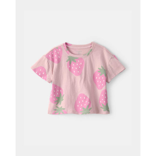 Baby Girl Strawberry Top - Pink - Carter's | Carter's