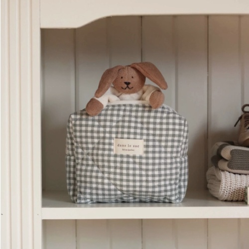 Organic Cotton Quilted Pouch
