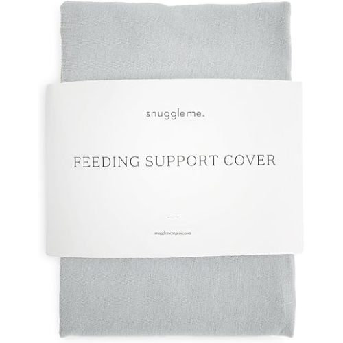 Snuggle Me Organic Feeding Support Pillow Cover, Machine Washable 100% Organic Cotton, Soft Nursing Cover for Breastfeeding, Pillow Slipcover for Baby Girls Boys Newborn - Stone
