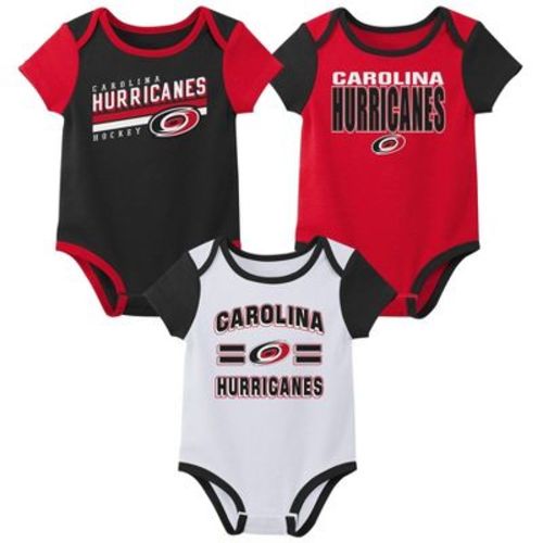 NHL Carolina Hurricanes Infant Boys' 3pk Bodysuit - 3-6M