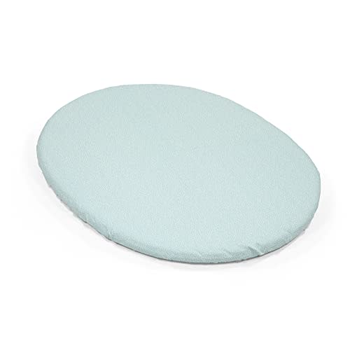 Stokke Sleepi Mini Fitted Sheet V3, Dots Sage - Compatible with Sleepi Mini Mattress V3-100% Fine Cotton Percale - Washable