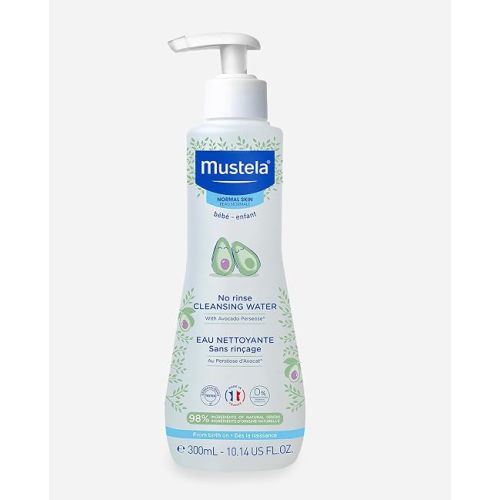 Mustela No-Rinse Micellar Cleansing Water for Babies - Made with Natural Avocado Perseose & Aloe Vera - Safely Cleans Baby's Face, Hands & Diaper Area - 1 or 2-Pack - Various Sizes