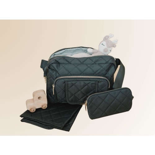 Jetsetter Mini Diaper Bag | Small Crossbody Diaper Bag for Moms | Compact Toddler Diaper Bag with Wipes Pocket by Lion & Light