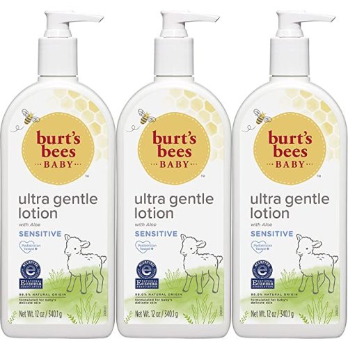 Burt's Bees Baby Ultra Gentle Lotion for Sensitive Skin - 12 Ounce (Pack of 3)
