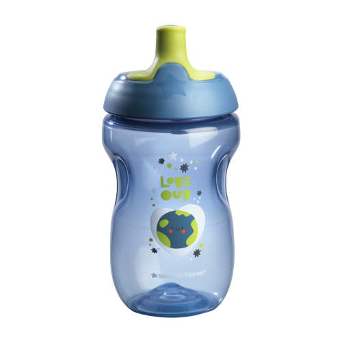 Tommee Tippee Sportee Water Bottle Sippy Cup | 10oz, 12+ Months | Spill-Proof (Design May Vary)