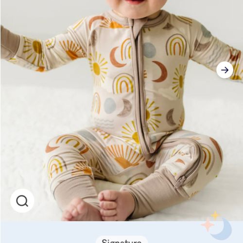 Desert Sunrise Zippy - Little Sleepies- 0-3 months