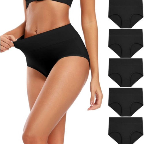 Molasus Women's Cotton Underwear High Waisted Full Coverage Ladies Panties (Regular & Plus Size)