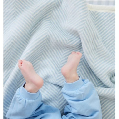 Harborview Herringbone Sky Mini Blanket