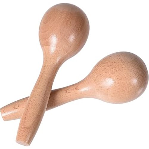Maracas for Kids Babies, Wooden Maracas Shaker Musical Instrument