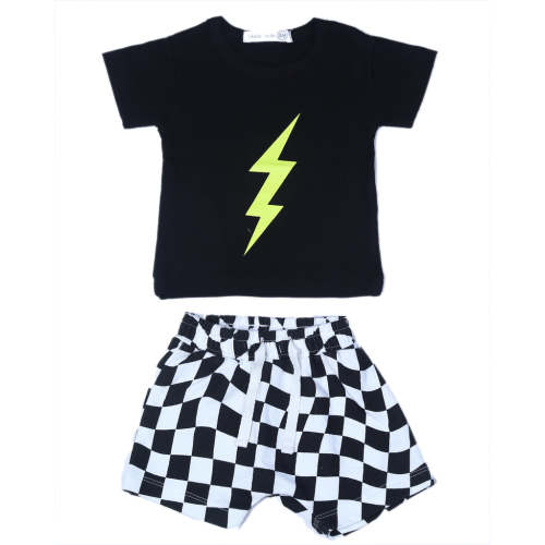 Baby Tee and Shorts Set -  Bolt Check
