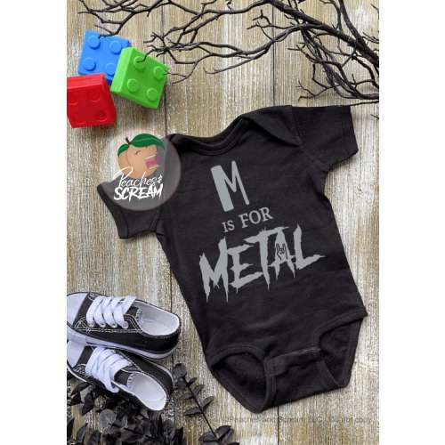 M is for Metal - Baby Onesie / Toddler Tee