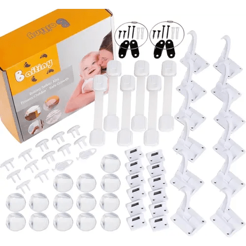 Baby Proof Kit, 58 Packs Baby Proofing Kit Essentials Child Proofing Appliance with Cabinet Locks, Corner Guards and Outlet Covers - All-in-one Super Value Child Proof Kit