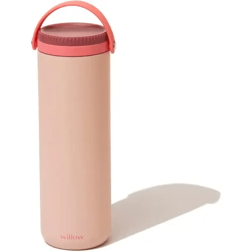 Willow - Portable Breastmilk Cooler - Keeps Breast Milk Cold for 24 Hours - Stainless Steel - Insulated - Reuseable - Breastfeeding Essentials - Storage Container w/Gel Ice Pack - Pink - 16oz