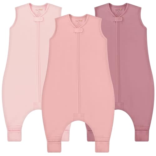 Mama Cheetah Toddler Sleep Sack with Feet, 0.5 TOG Organic Cotton Baby Wearable Blankets with Legs, Baby Sleeping Bag for Walkers, Early Walker 6-18 Month