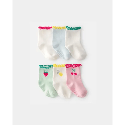 Baby Girl 6-Pack Fruit Crew Socks | Carter's