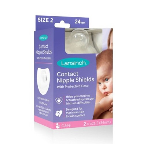 Lansinoh 24mm Contact Nipple Shields - 2ct