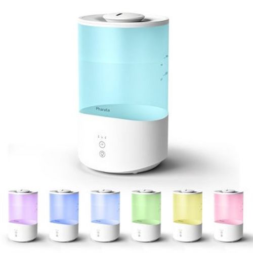 Pharata Humidifier for Bedroom, 4L Cool Mist Humidifier with Essential Oil Diffuser for Home, Plant, Ultrasonic Humidification Auto Shut-Off