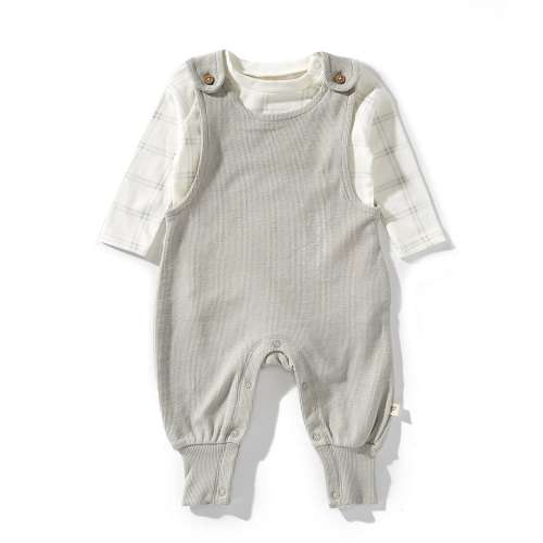 Burt's Bees Baby Boys Plaid Jumpsuit & Bodysuit Set