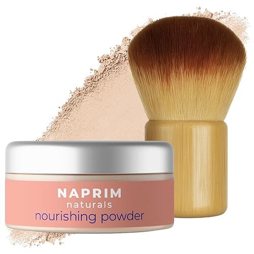 NAPRIM Naturals Nourishing Powder - Hypoallergenic, Talc-Free Skin Relief for Eczema, Psoriasis, Dermatitis, Acne with Colloidal Oatmeal - Reduce Redness, Irritation & Rashes, Safe for Babies, 0.71 oz