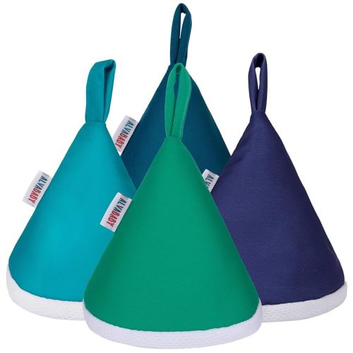 ALVABABY 4 Pcs Baby Boy Pee Covers, Trong Water Absorption Pee Shield for Newborn Boy, 4-Laye Reusable Pee Cap, Diaper Changing Accessory for Baby Gift 4NG02