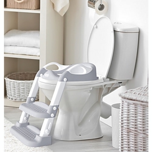 Jool Baby Products Ready Step Go! Potty Training Ladder - Soft Cushioned Seat, Adjustable Height, Collapsible, Non-Slip with Splash Guard