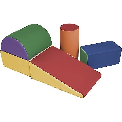 ECR4Kids SoftZone Climb and Crawl Playset, Building Blocks, Assorted, 5-Piece