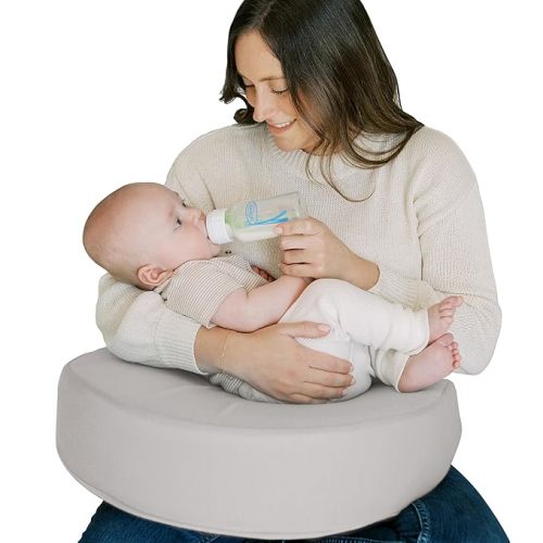 Dr. Brown's Nursing Pillow with Washable Cover, Breastfeeding Lap Support Pillow, Premium Memory Foam, Firm and Responsive, Gentle Beige