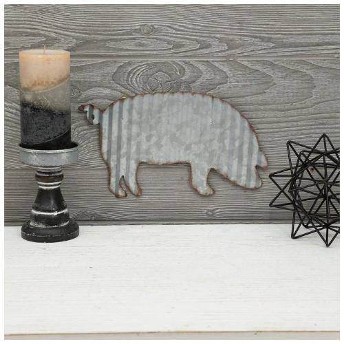 Pig Corrugated Metal Wall Decor