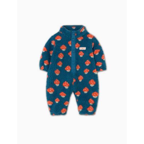 Tiny Mushrooms Sherpa One-Piece in Navy