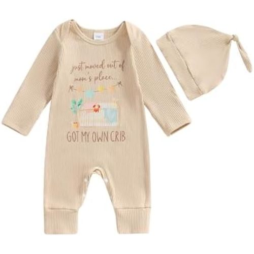 SAYOO Hand Picked For Earth By My Great Grandma Grandpa In Heaven Bodysuit Romper Newborn Baby Ribbed Jumpsuit Coveralls