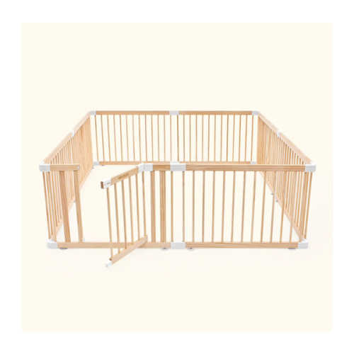 Harppa Grovi Wooden Baby Gate Playpen | Non-Toxic Foldable DIY Adjustable Play Yard for Infants & Toddlers – Natural Finish Baby Fence for Small & Large Spaces