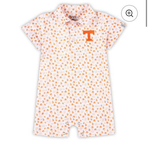 Infant Garb White Tennessee Volunteers Earnest Polo Romper