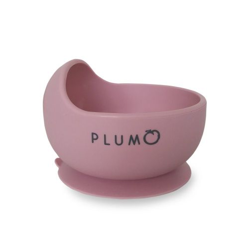 Plum Silicone Suction Duck Egg Bowl Dusty Berry