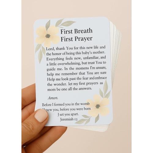 New Mom Prayer Cards | 52 Scripture Affirmations, postpartum encouragement