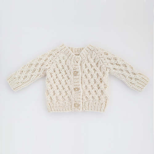 Waffle Cardigan Sweater Natural - Huggalugs