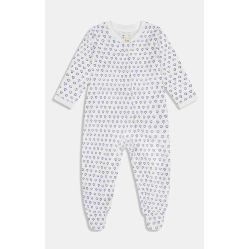 Infant Hearts Zipper Footie