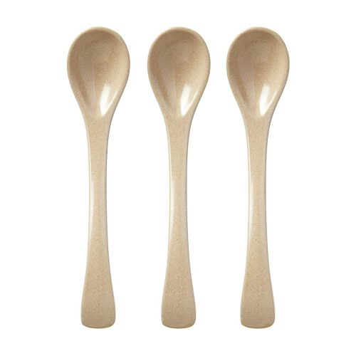 Nuby Eco-Friendly Natural Rice Husk 3 Piece Spoon Set- 3 Pack, 6+ Months- Fully Compostable and Biodegrable